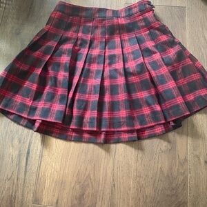 Plaid Red and Black Women's Skirt